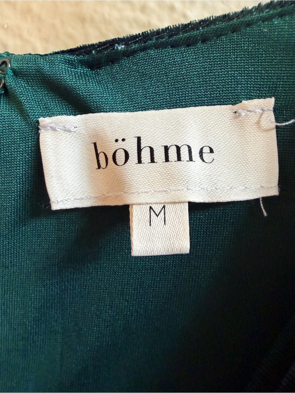 Bohme green vneck velvet button up midi dress - Picture 6 of 6